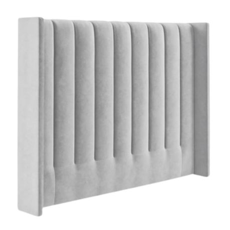 She Made Me - Vurhongo Velvet Paneled Tufted Headboard- Light Grey - View 1