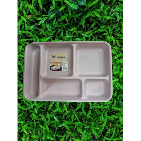 Plastic Compartment Tray Pink - Durable & Lightweight Meal Tray - View 2