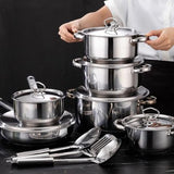 Stainless Steel Cookware KR007 - 15 Piece SET - View 5