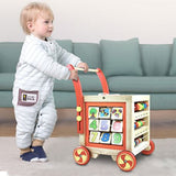Kids Wooden Educational Activity Walker Stroller Toy - View 4
