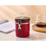 Airtight Stainless Steel Coffee Bean Canister Food Storage Tank with Spoon - View 5