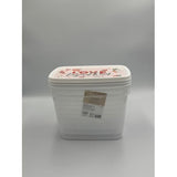 Clear Plastic Storage Container Set - Airtight and Stackable Set of 3 - View 4