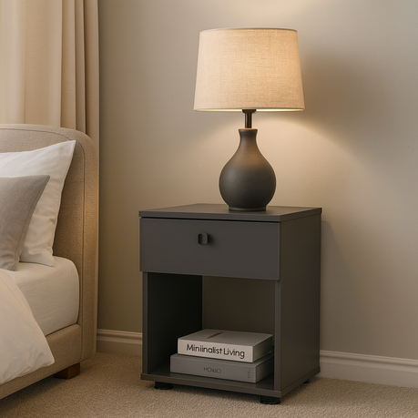 Side Table - End Table & Bedside Nightstand - View 2