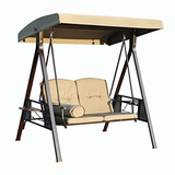 Elite Comfort 2-Seater Outdoor Swing with Adjustable Canopy - View 1
