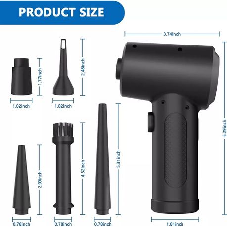 Electric Cordless Compressed Air Duster Blower Keyboard Cleaner Set PC (GD) - View 2