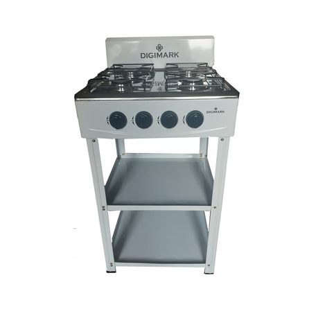 Digimark Freestanding 4 Burner Gas Stove with Shelves - View 1