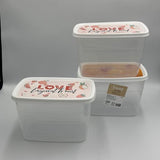 Clear Plastic Storage Container Set - Airtight and Stackable Set of 3 - View 3