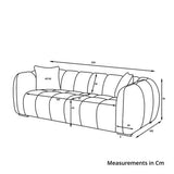 Chloe Fabric 3 Seater Couch - View 5