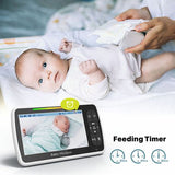 5'' Video Baby Monitor with Audio & Night, Rotation, Wireless 150m - View 2