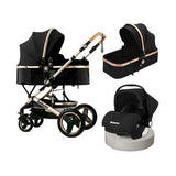 Baby Pram Stroller 3 in 1 Function Foldable with Car Seat - View 1