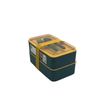 Teal and Yellow 2-Tier Lunch Box - BPA-Free with Utensils - View 1