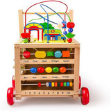 Kids Wooden Educational Activity Walker Stroller Toy - View 3