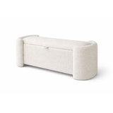 Myndos ArcNes Bouclé Ottoman Bench - View 1