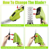 Cordless Hedge Trimmer and Grass Shear Combo Kit Rechargeable Garden Tool - View 5