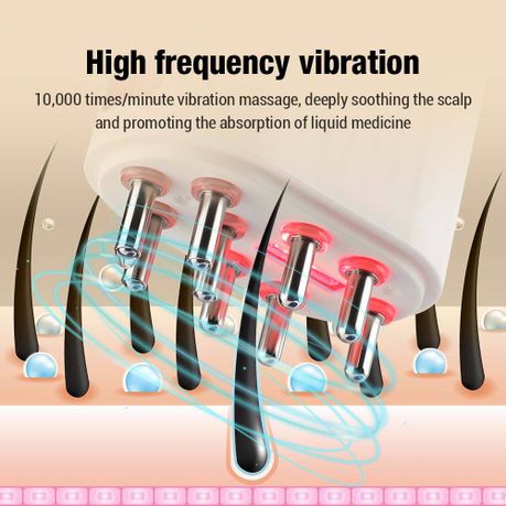 EMS Microcurrent Red Light Vibration Electric Massage Comb Brush - View 2
