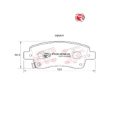 Rondex Front Brake Pads For: TOYOTA ETIOS 1.5, 66Kw 2012-2020 - View 5