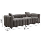 Decorotika 87.4'' Fluff Channel Sofa - View 3