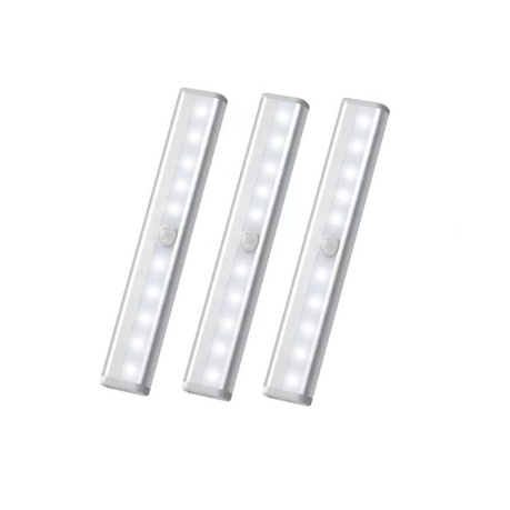 10 LED Rechargeable Motion Sensor Light (Cool White) - 3 pack - View 1