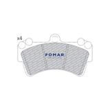 Fomar Front Brake Pads For: VW Touareg I 5.0 V10 TDi (7L), 230Kw, 2004-2010 - View 5