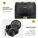 Oil-Free 6L Air Fryer - Black - View 3