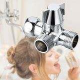 Full-Brass 3-Way Shower Arm Diverter Valve for Hand Held Showerhead - View 4