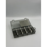 Grey Adjustable Jewellery Organizer Box Compact Storage Solution - View 2