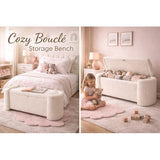 Myndos ArcNes Bouclé Ottoman Bench - View 2