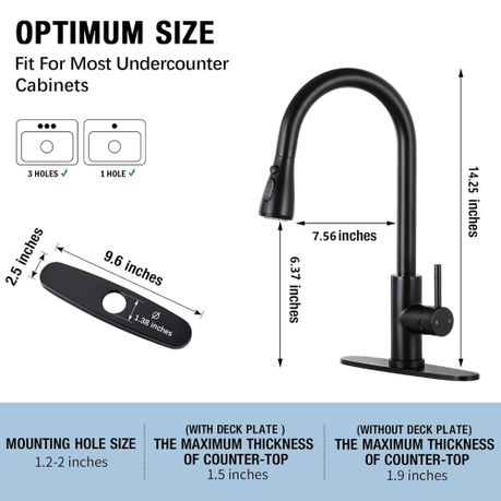 Kitchen Faucet with Pull Down Sprayer Single Handle Retractable Sink Faucet - View 2