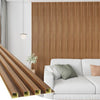 18Pc Wood Wall Slat Panels 3D Fluted Wall Ceiling Decor Soundproof Panels - View 4