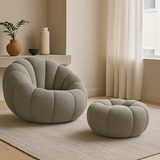 Pumpkin Chair with Ottoman - Stylish & Comfortable - View 2