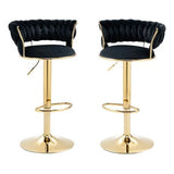 Velvet Swivel Luxury  Bar Stools - Set Of 2 - View 1
