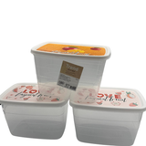 Clear Plastic Storage Container Set - Airtight and Stackable Set of 3 - View 1