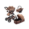 Baby Pram Stroller 3 in 1 Function Foldable with Car Seat - View 7