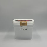 Clear Stackable Food Storage Container Set of 3 - Airtight and Durable - View 2