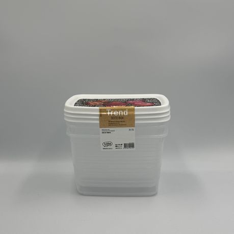 Clear Stackable Food Storage Container Set of 3 - Airtight and Durable - View 2