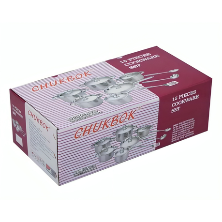 Silver Stainless Steel 15 Piece Cookware - View 2