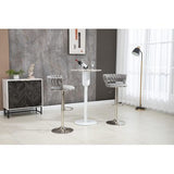 Modern Adjustable Velvet Wave Hollow Barstools - Set of 2 - View 6