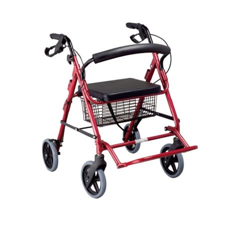 Lightweight Folding Walker - Rollator with Seat & Adjustable Height, 7.5kg - View 3