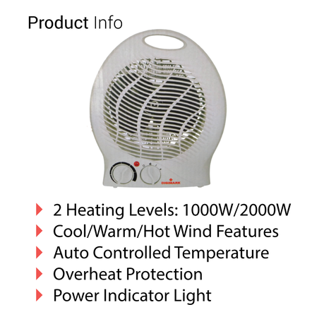 DGM-QHS01 White Electric Heater - View 2