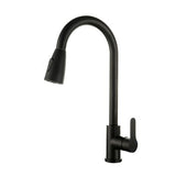 Kitchen Faucet with Pull Down Sprayer Sink Faucet Stainless Steel Faucet - Black - View 1