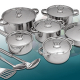 Stainless Steel Cookware Set DOLPH -15 Piece - View 4