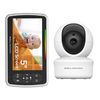 Baby Monitor 5 Inch Large with Camera Video Night Vision for Baby Safe - View 1