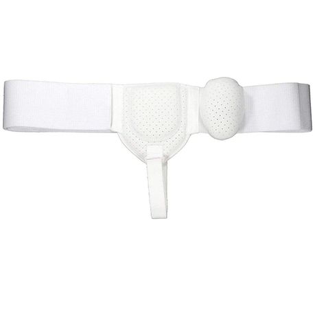 Man Woman Hernia Belt Truss Compression Pads - White - View 1