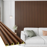 18Pc Wood Wall Slat Panels 3D Fluted Wall Ceiling Decor Soundproof Panels - View 8