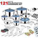 121 Pieces- Hot Selling Kitchenware Non-Stick Stainless Steel Cookware Pots set - View 6