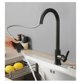 Kitchen Faucet with Pull Down Sprayer Sink Faucet Stainless Steel Faucet - Black - View 8