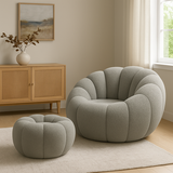 Pumpkin Chair with Ottoman - Stylish & Comfortable - View 3