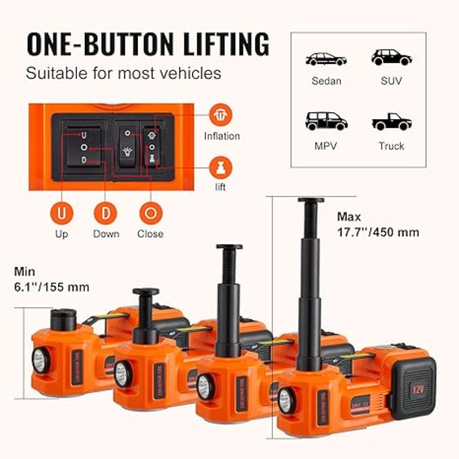 Electric Car Jack, 5 Ton/11023 LBS Hydraulic Jack Lift - View 2