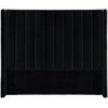 She Made Me - Nhlalala Velvet Wingback Panelled Headboard - Black - View 1