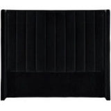 She Made Me - Nhlalala Velvet Wingback Panelled Headboard - Black - View 1